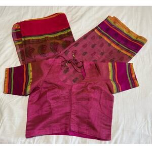 Women's Purple / Multicolor Sar / Saree Fabric W/ Blouse ~L